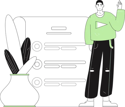 남성 모집 공고  일러스트레이션