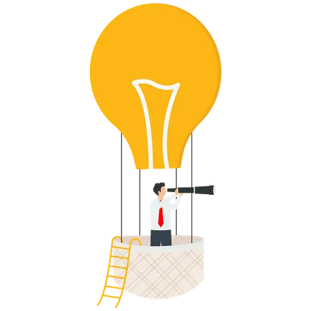 Finding A Right Direction To Move Big Idea To Solve Business Problems New Opportunities Brainstorming To Achieve Success In The Set Goals Illustration