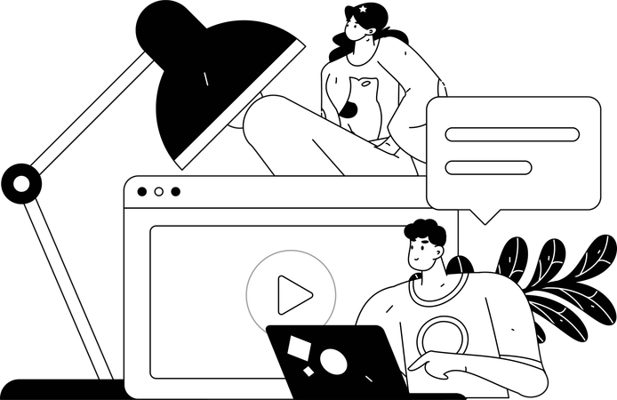 Man love to read books in free time  Illustration