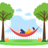 relaxing on hammock images