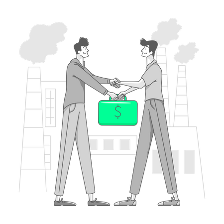 Man made a large monetary transaction  Illustration