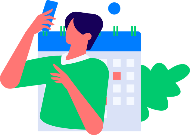 Man makes purchase announcement  Illustration