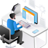 man making invoice illustration free download