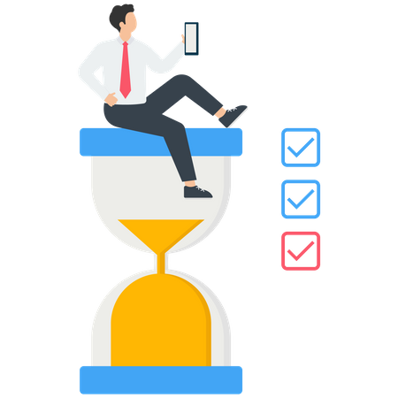 Man making task management  Illustration