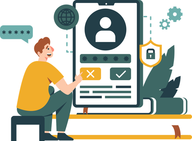Man making UI  Illustration