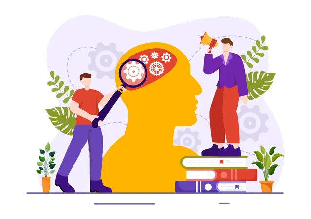 CBT Or Cognitive Behavioural Therapy Vector Illustration With Person Manage Their Problems Emotions Depression Or Mindset In Mental Health Background Illustration