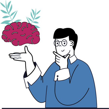 心を管理する男  イラスト