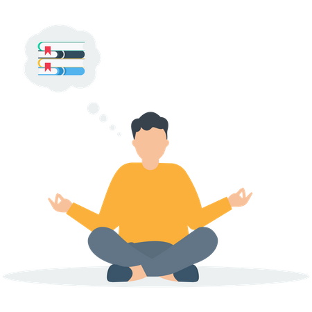 Man meditating  Illustration