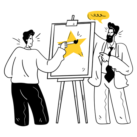 Man Mentoring Next Generation of Leaders  Illustration