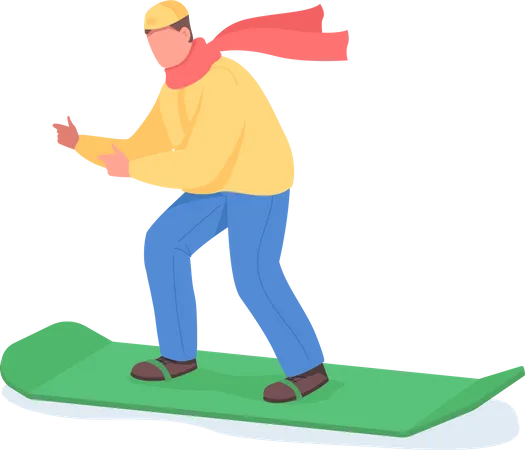 Man on snowboard  Illustration