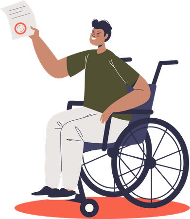 Man on wheelchair  Illustration