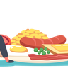 eating too much illustration svg
