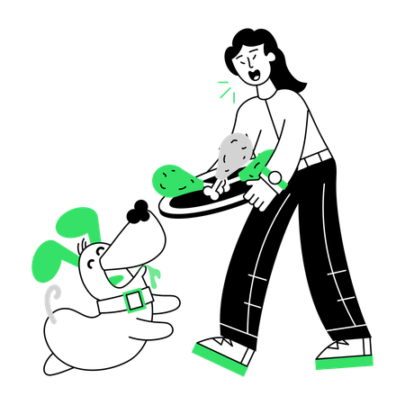 Man Overeating Pumpkin  Illustration