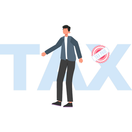 Man paid tax  Illustration