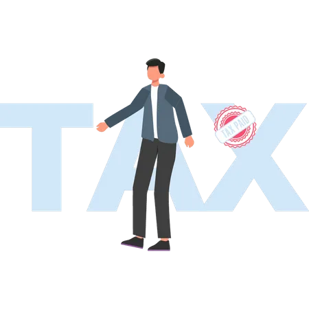 Man paid tax  Illustration