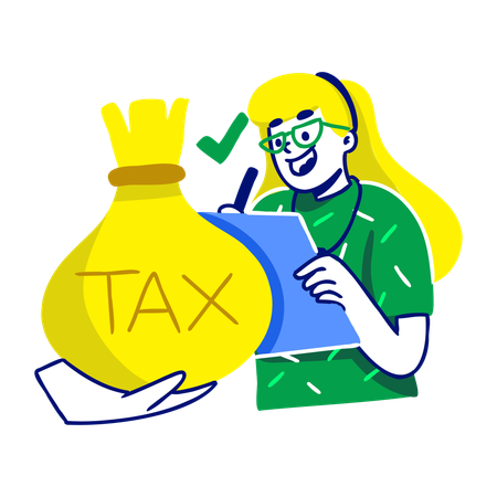 Man Pay Crypto Taxes  Illustration