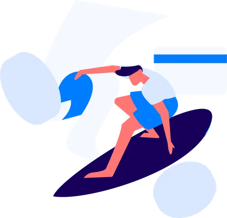 Man paying bill using credit card  Illustration