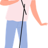 illustration for man perform karaoke