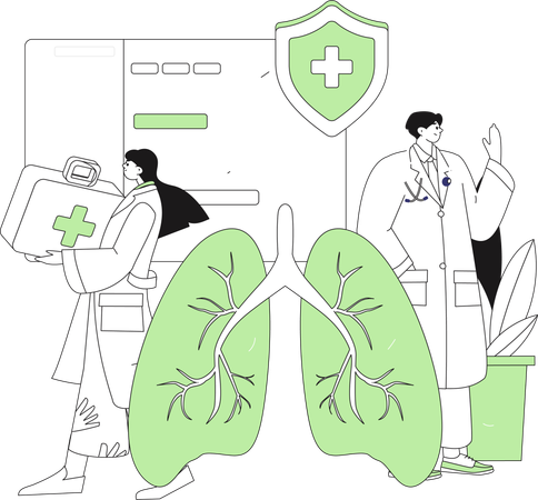 Man performs lab experiment  Illustration