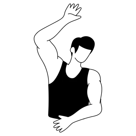 Man performs Zumba dance  Illustration