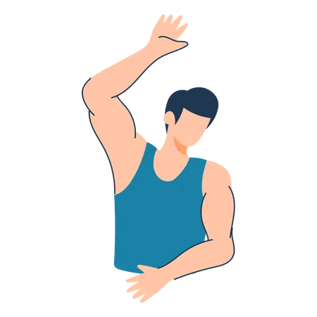 Man performs Zumba dance  Illustration