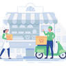 free delivery pickup illustrations