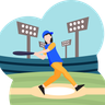 baseball playing illustration