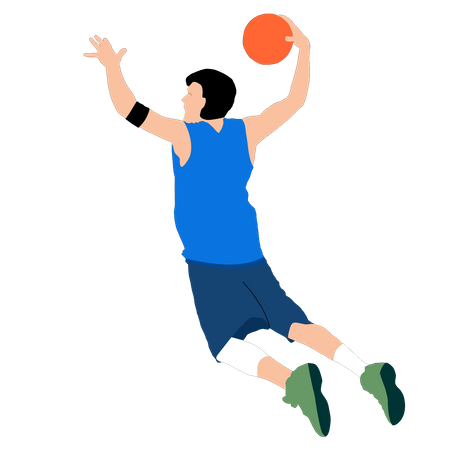 Man playing basketball  Illustration