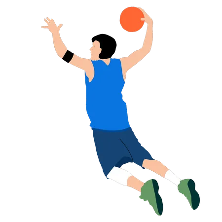 Man playing basketball  Illustration