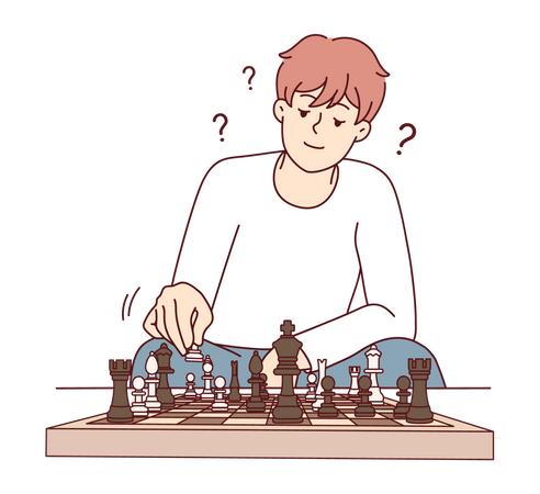 Man playing chess  Illustration