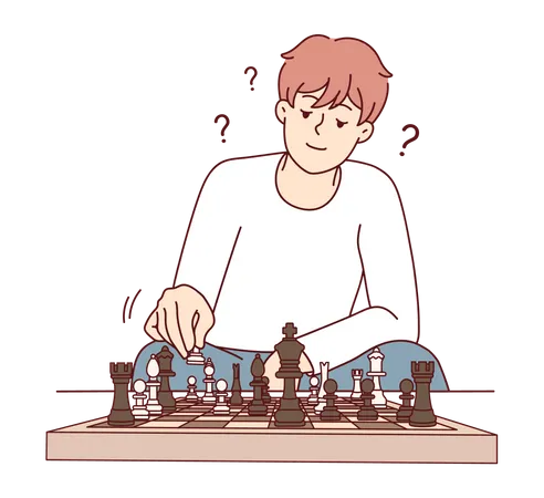 Man playing chess  Illustration