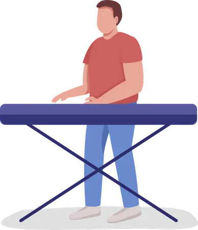 Man playing digital piano  Illustration