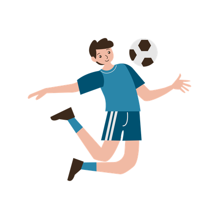 Man Playing Football  Illustration