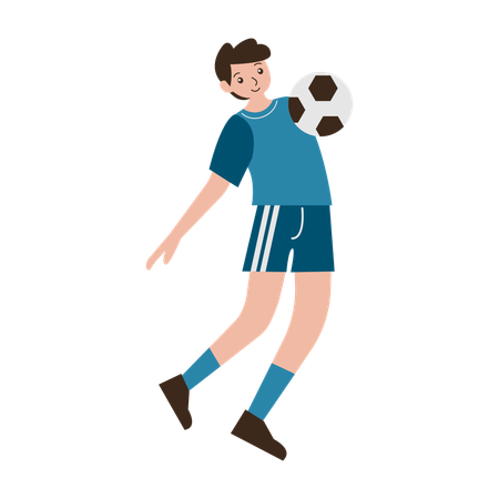 Man Playing Football  Illustration