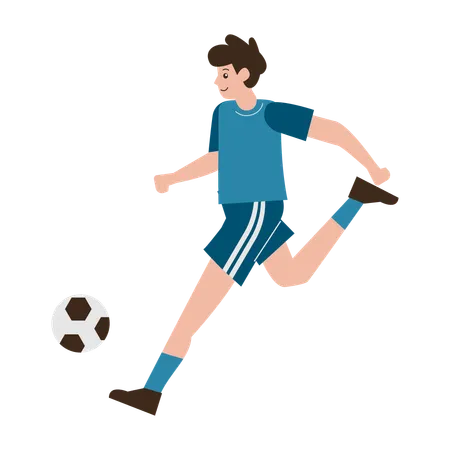 Man Playing Football  Illustration