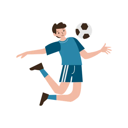 Man Playing Football  Illustration