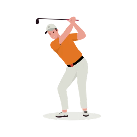 Golf People Player Vector Illustration Illustration For Website Landing Page Mobile App Poster And Banner Trendy Flat Vector Illustration Illustration