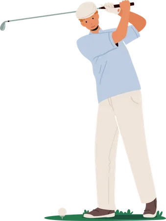 Man playing golf  Illustration