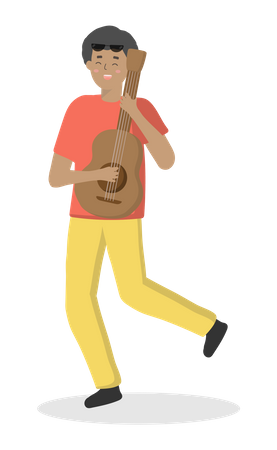 Man playing guitar Illustration