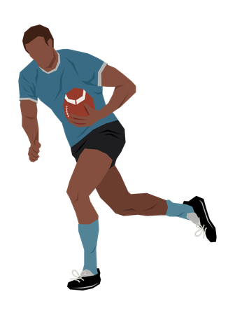 Man playing Rugby ball  Illustration
