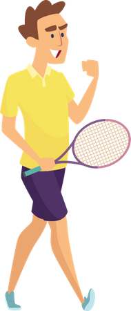 Man Playing Tennis  Illustration