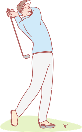 Man playing wolf game  Illustration