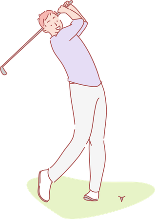 Man playing wolf game  Illustration