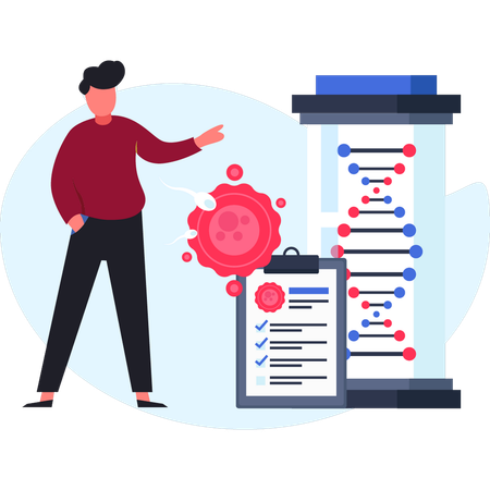 Man  pointing DN report  Illustration