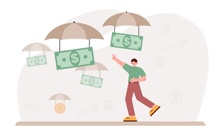 Financial Inflation Concept Growing Up Prices For Goods And Value Of Money Recession Economics Crisis And Business Risk Flat Vector Illustration Illustration