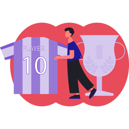 Man pointing sport T-shirt  Illustration