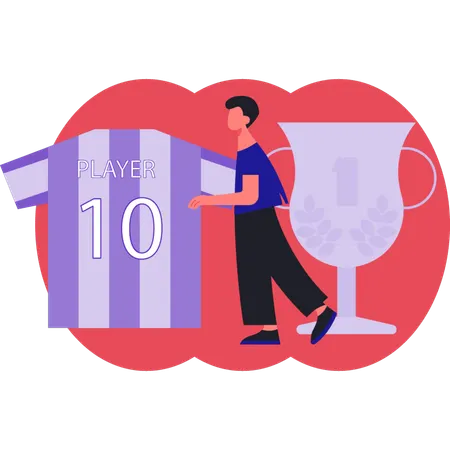 Man pointing sport T-shirt  Illustration