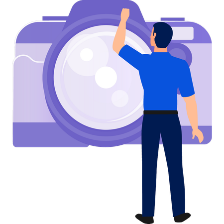 Man pointing to  camera  Illustration