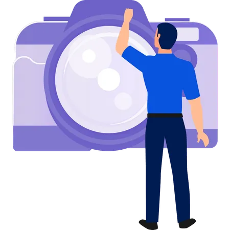 Man pointing to  camera  Illustration