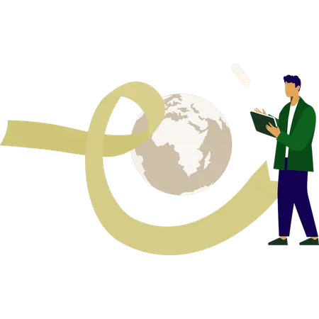 Man pointing world aids day  Illustration